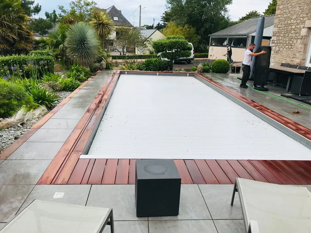 Chantier Armor Parquet : pose de parquet en cours