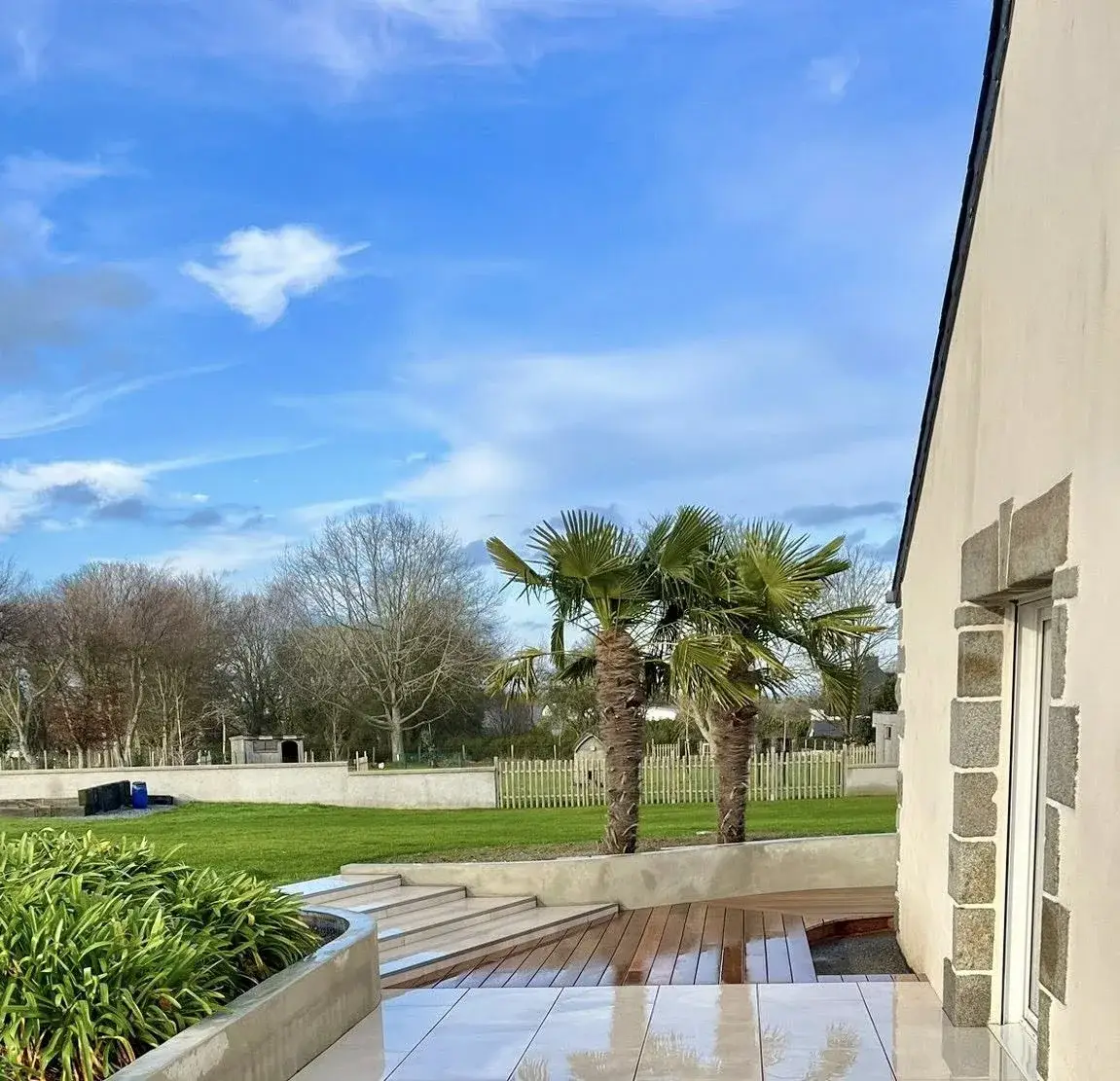 Terrasse en bois exotique Itauba à Pordic