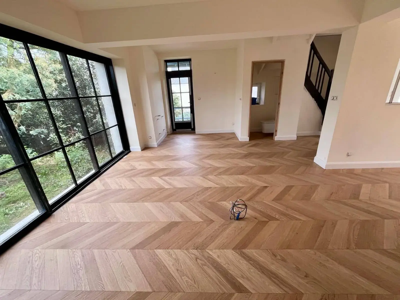 Parquet en chêne naturelle dans une maison à Saint-Quay-Portrieux