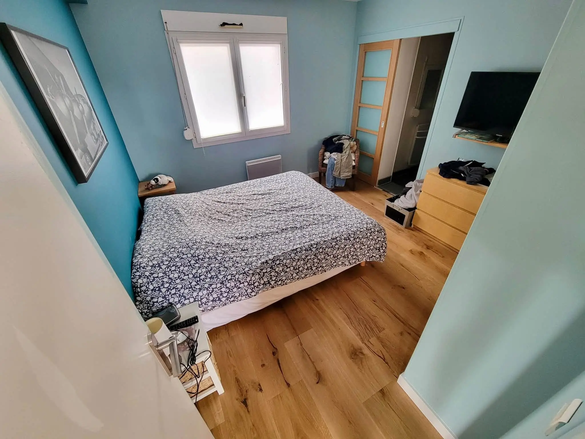 Parquet contrecollé Extra Rustique dans une chambre